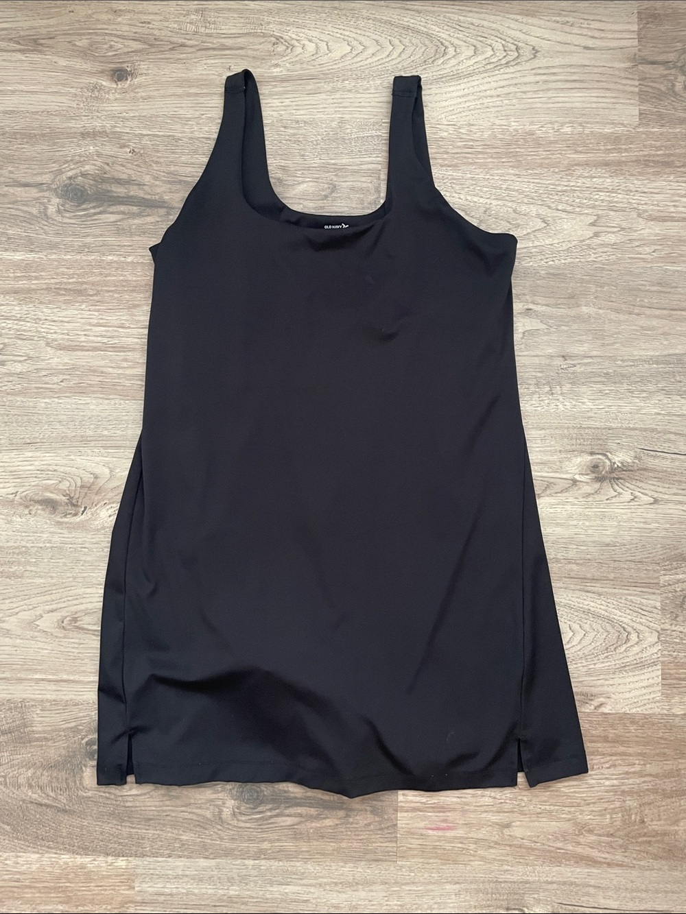 Old Navy Active Dress Black Powersoft Built-In Bra and Shorts Size XL